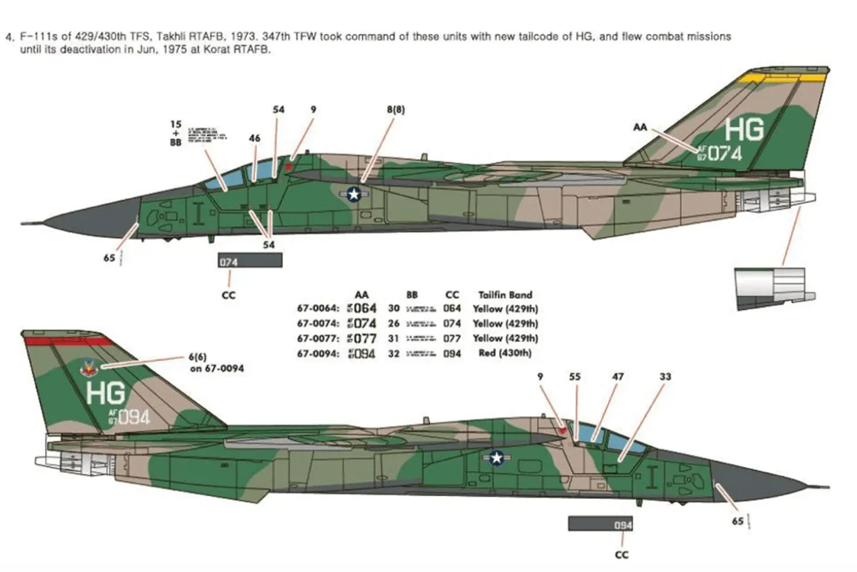 Academy 1/48 General Dynamics F-111A Aardvark USAF