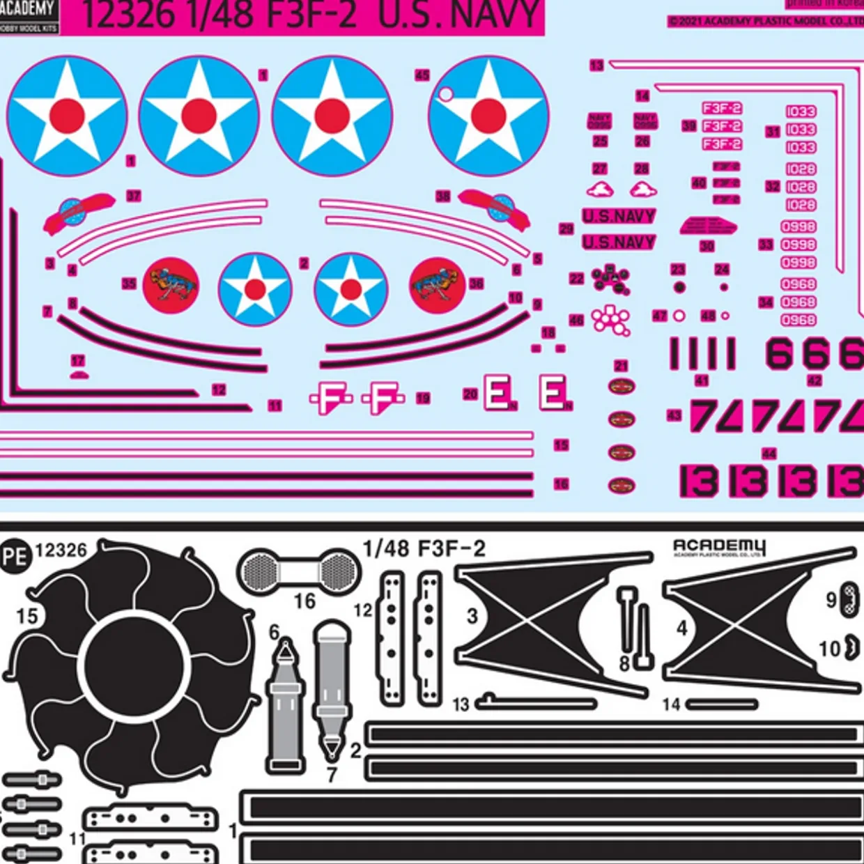 Academy 1/48 Grumman F3F-2 VF-6 Fighting Six USN