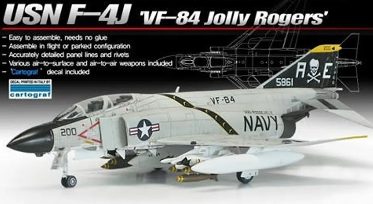 Academy 1/72 McDonnell Douglas F-4J Phantom USN VF-84 Model