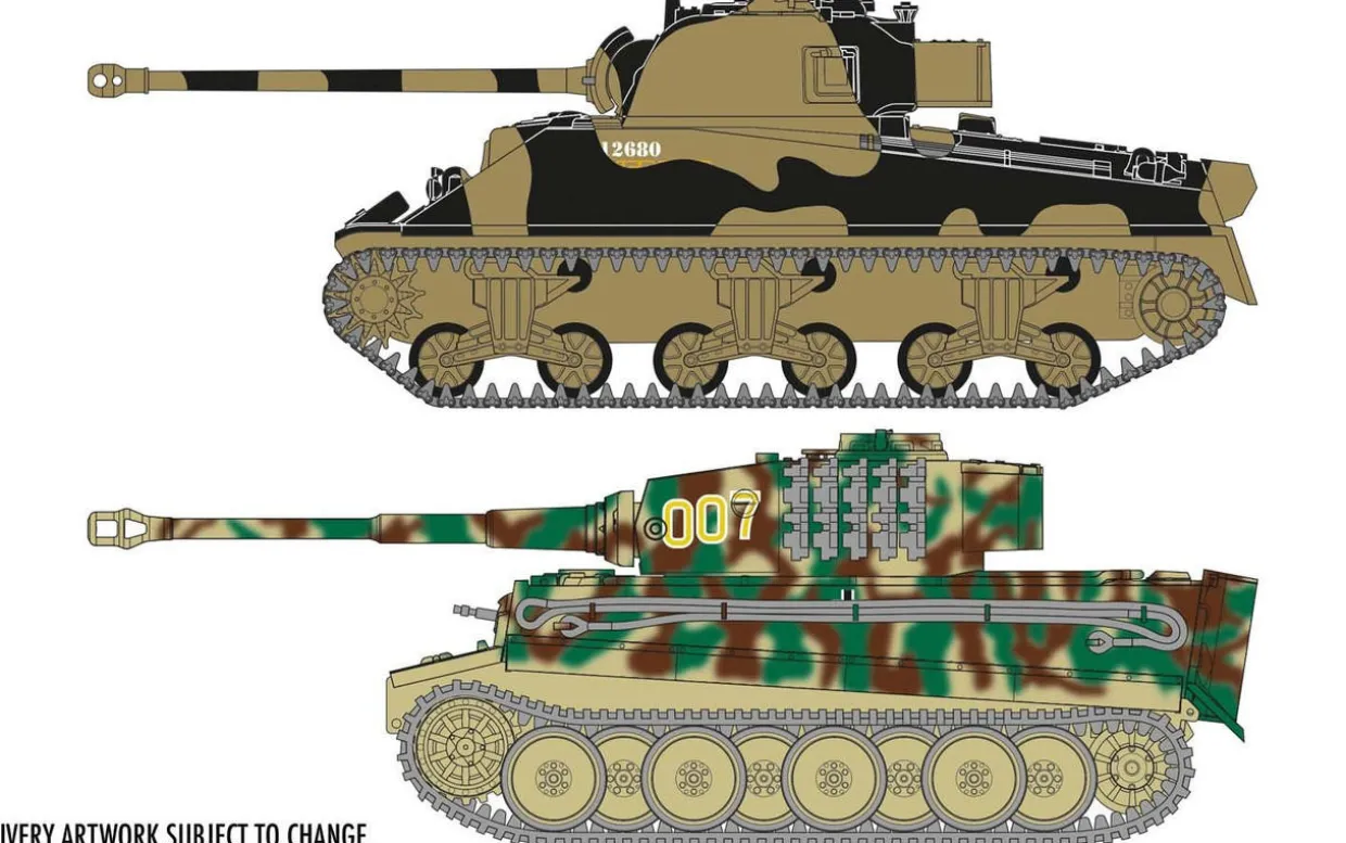 Airfix 1/72 Classic Conflict Tiger I vs Sherman Firefly Gift Set