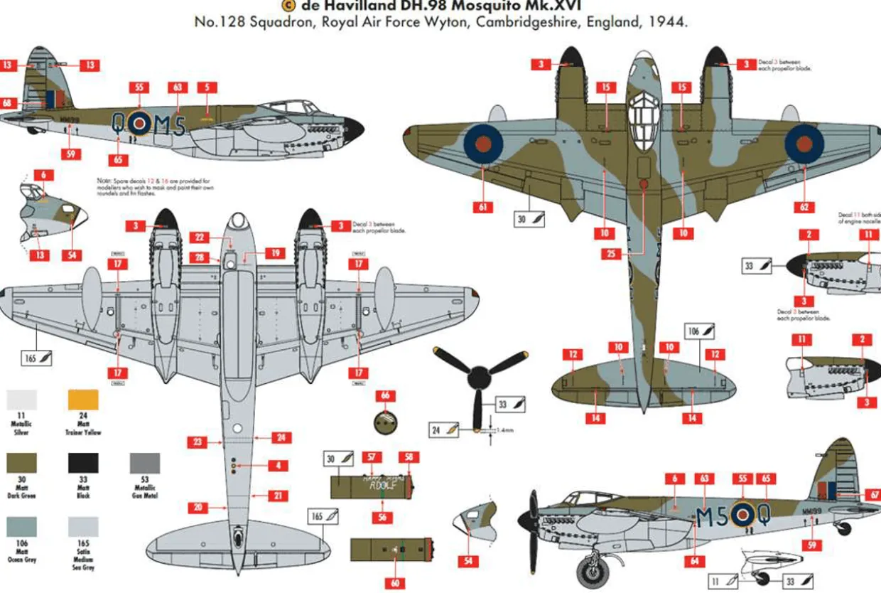 Airfix 1/72 de Havilland Mosquito B.XVI/B.35/TT/35