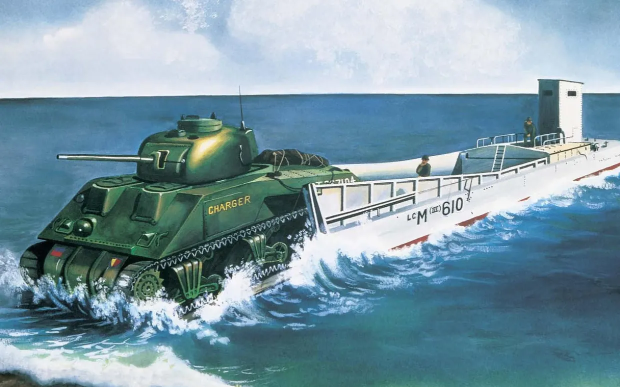 Airfix 1/76 LCM3 & Sherman Tank