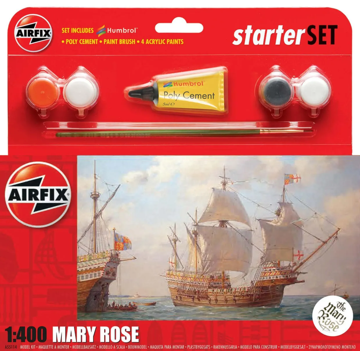 Airfix 1/400 Mary Rose Starter Set
