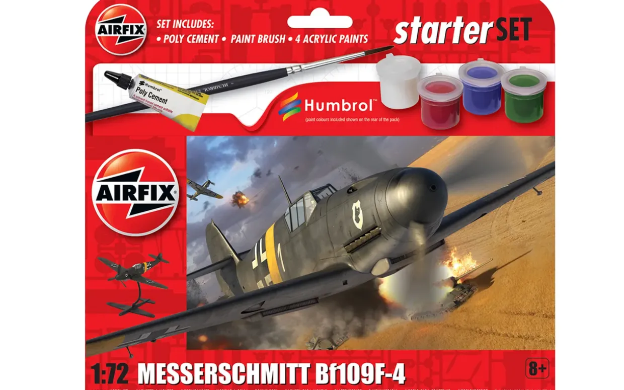 Airfix 1/72 Messerschmitt Bf 109F-4 Starter Set