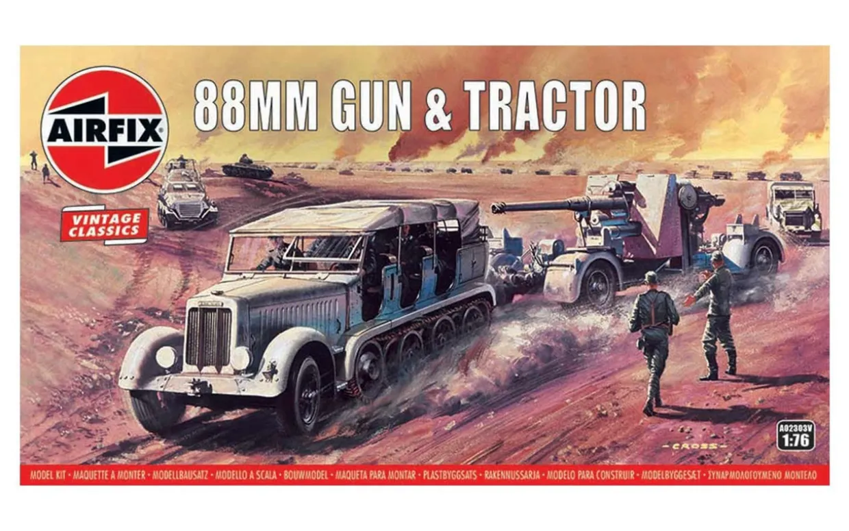 Airfix 1/76 88mm Gun & Tractor Model Kit