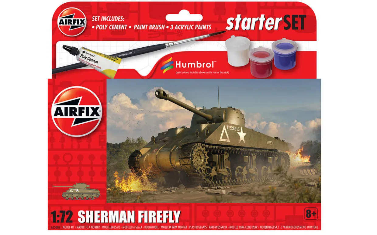 Airfix 1/72 Sherman Firefly Starter Set