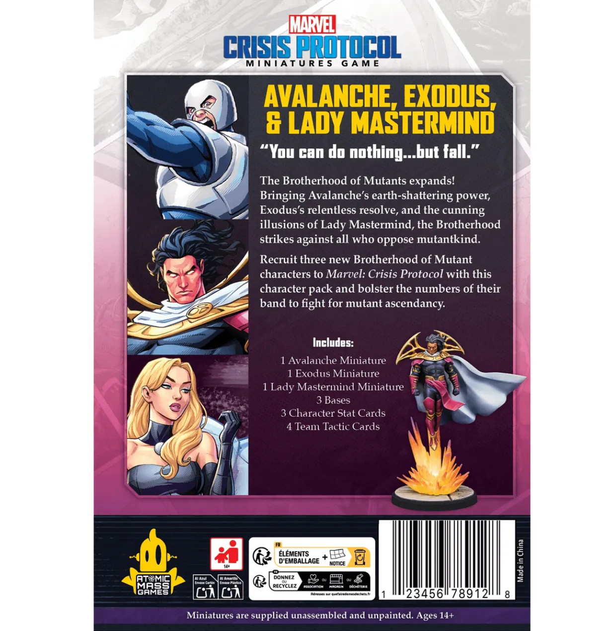 Atomic Mass Games Marvel Crisis Protocol: 173 Avalanche, Exodus & Lady Mastermind