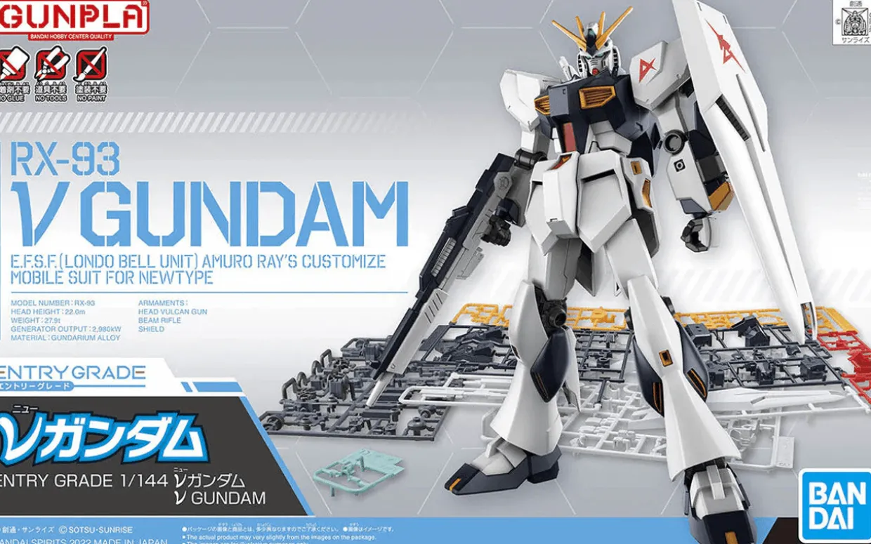 Bandai Gundam Entry Grade (EG) 1/144 RX-93 v Gundam (Nu Gundam)