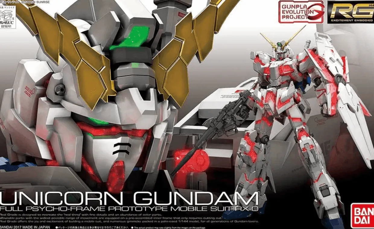 Bandai Gundam Real Grade (RG) 1/144 RX-0 Unicorn Gundam (Full Psycho Frame)
