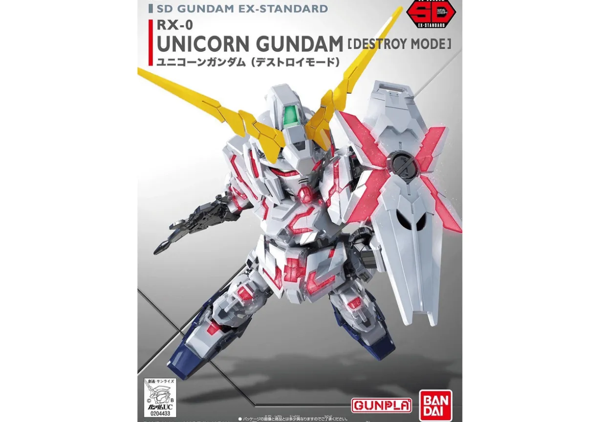 Bandai Gundam Super Deformed (SD) EX-Standard RX-0 Unicorn Gundam (Destroy Mode)