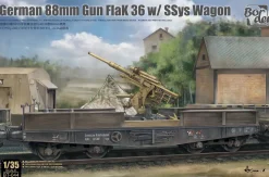 Border Models 1/35 88mm FlaK 36 on SSys Railway Wagon