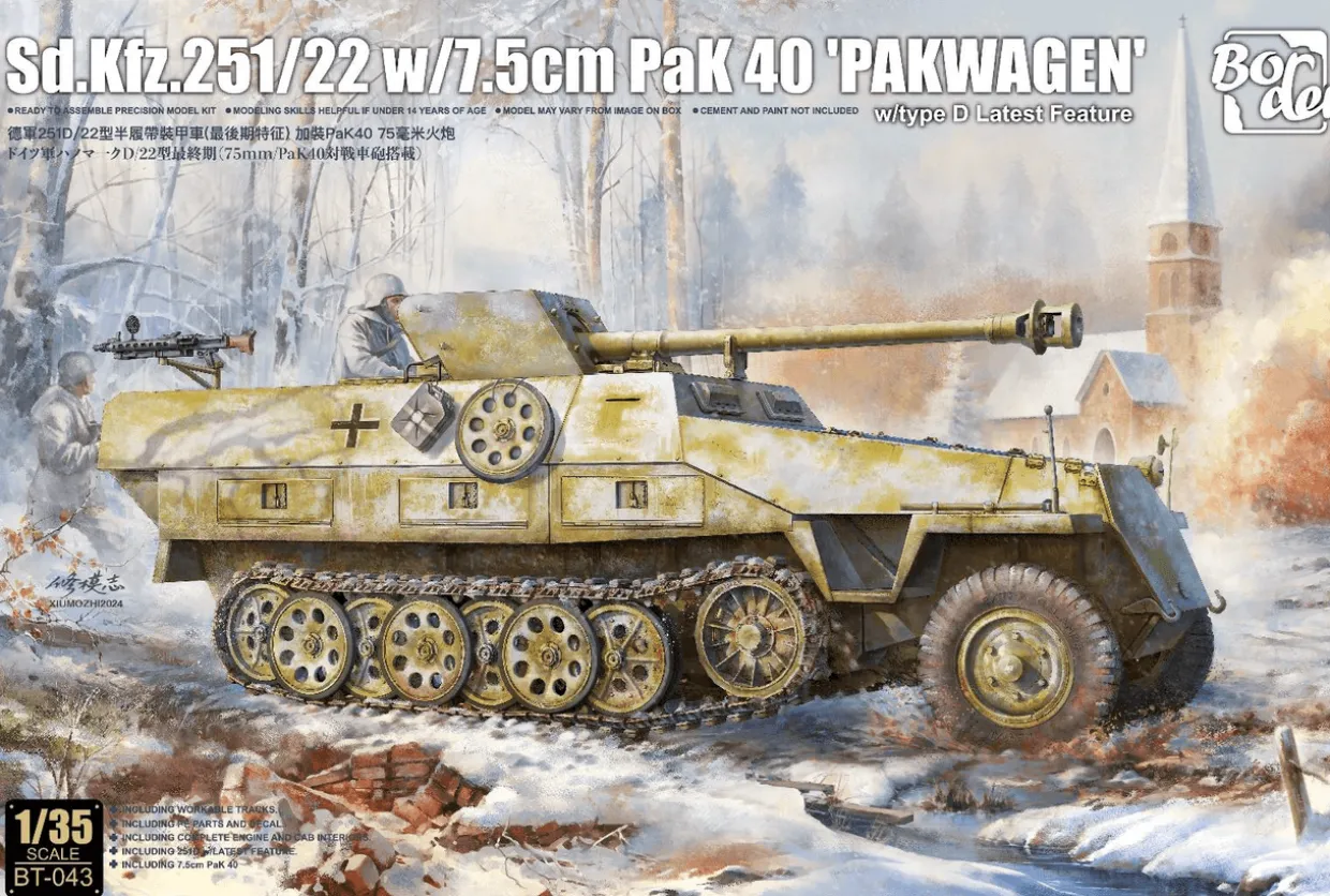 Border Models 1/35 Sd.Kfz.251/22 Half-Track with 7.5cm PaK 40 Pakwagen