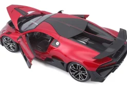 Burago 1/18 Bugatti Divo Red Diecast Model