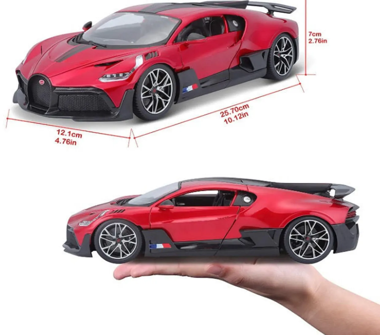 Burago 1/18 Bugatti Divo Red Diecast Model