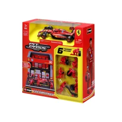 Burago 1/43 F1 Ferrari SF-24 Charles Leclerc Pit Pass Diorama