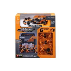 Burago 1/43 F1 McLaren MCL38 2024 Oscar Piastri Pit Pass Diorama