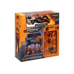 Burago 1/43 F1 McLaren MCL38 2024 Oscar Piastri Pit Pass Diorama