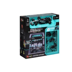 Burago 1/43 F1 Mercedes AMG W15 2024 Lewis Hamilton Pit Pass Diorama