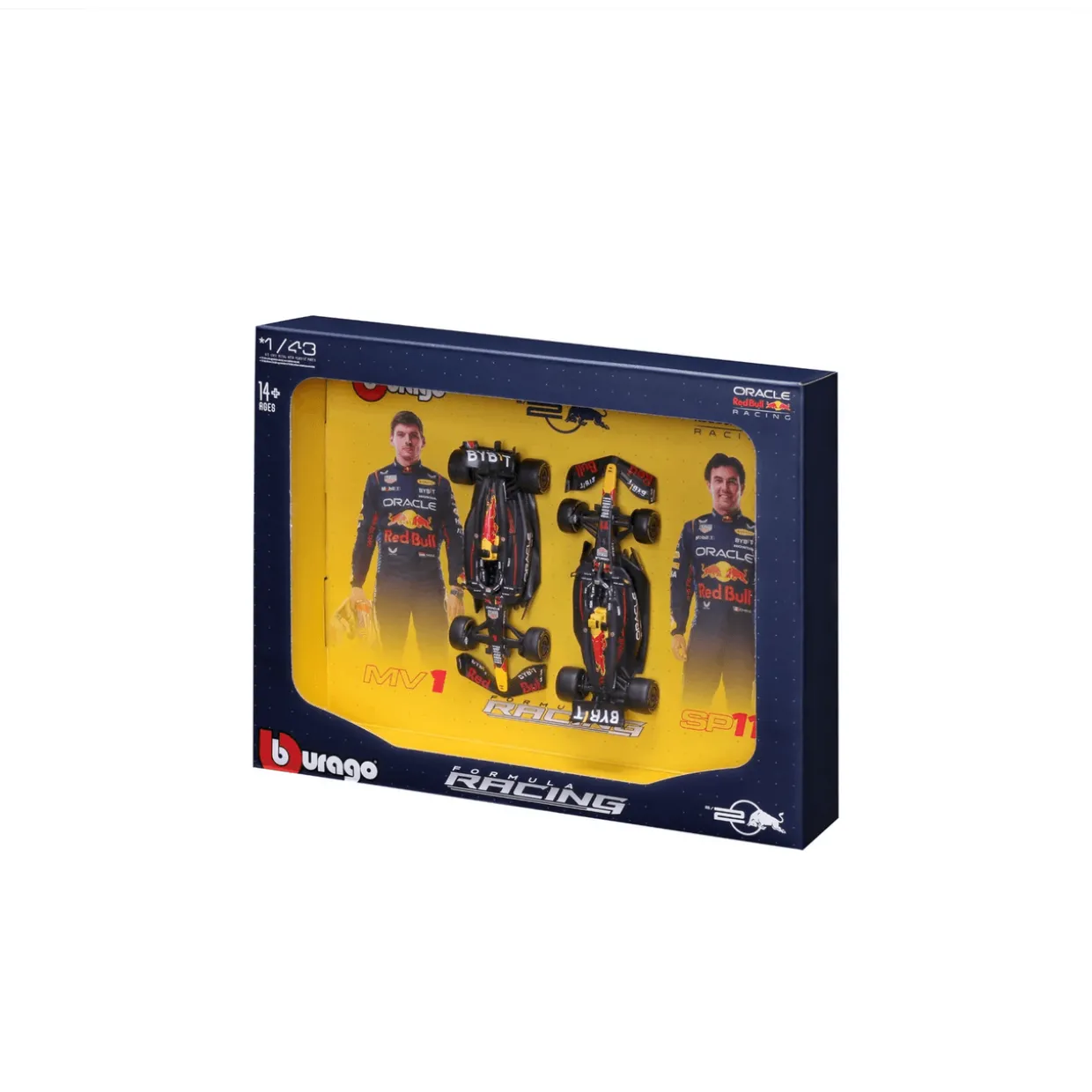 Burago 1/43 F1 Red Bull Racing RB20 2024 Two Pack - Verstappen and Perez