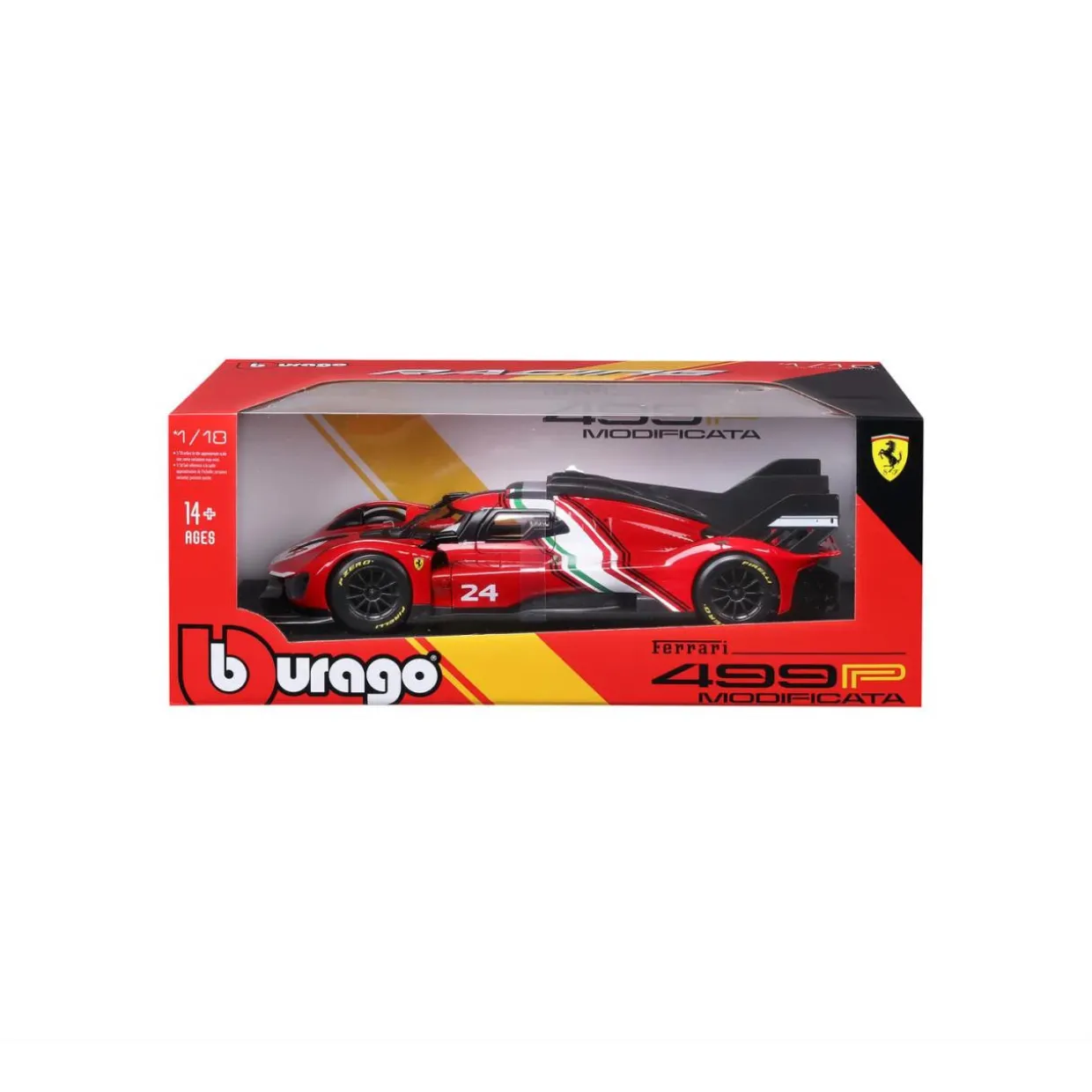 Burago 1/18 Ferrari Racing 499P Modificanta Diecast Model Car