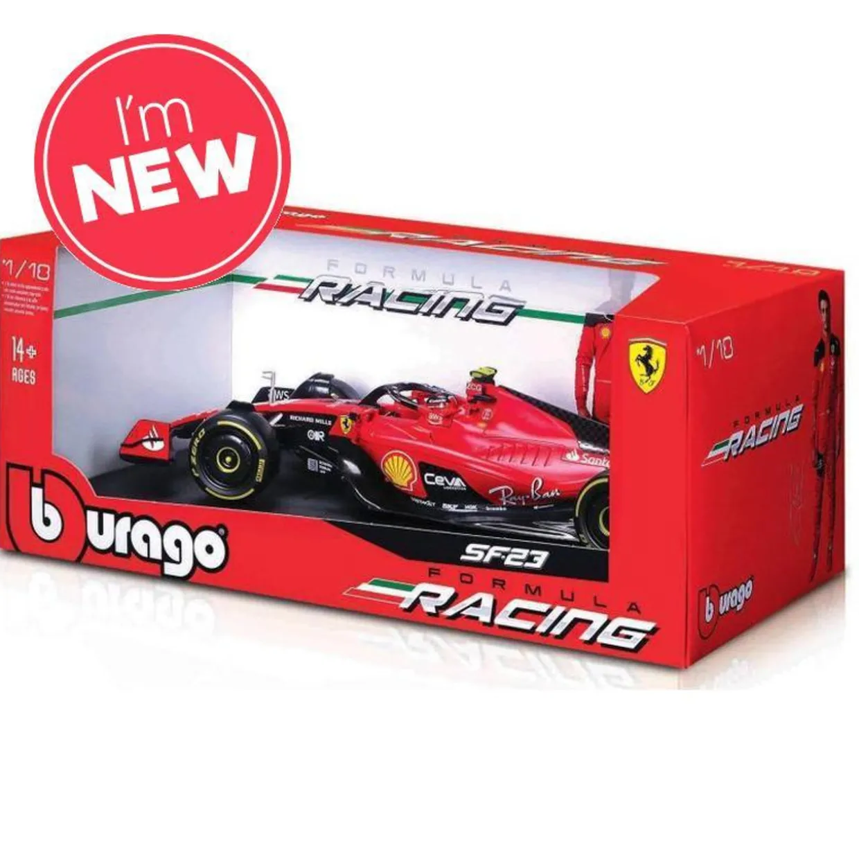 Burago 1/18 Ferrari SF-24 2024 #55 Carlos Sainz Diecast Model