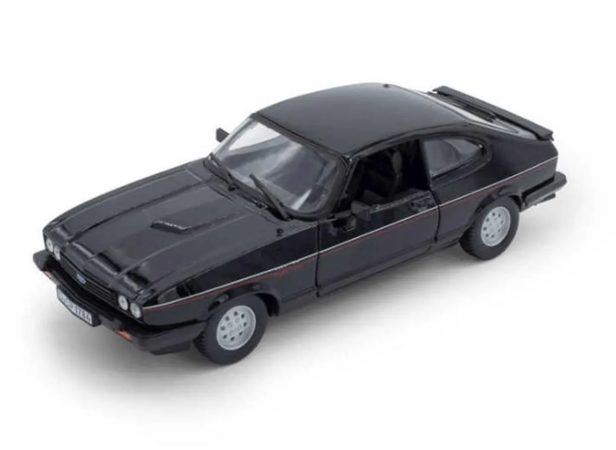 Burago 1/24 Ford Capri 1982 Black Diecast Model