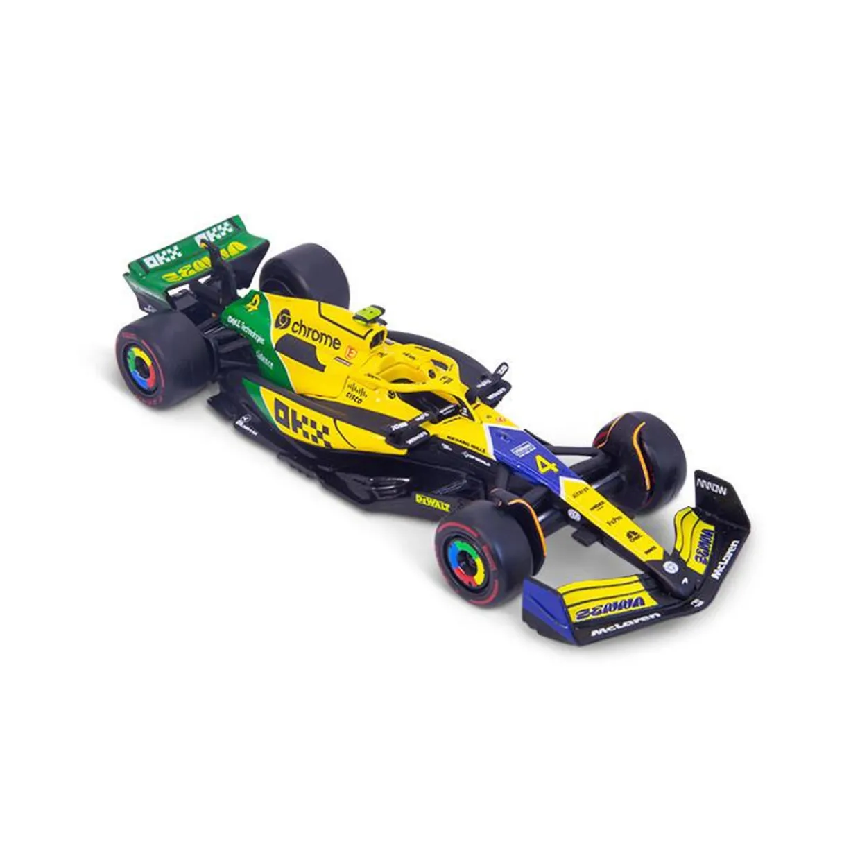 Burago 1/43 McLaren MCL38 Senna Livery F1 2024 #4 Lando Norris