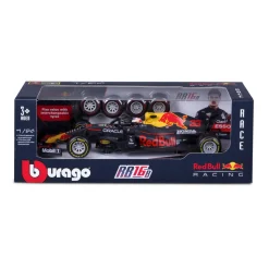 Burago 1/24 Red Bull Toy Tyre Changing Racing Car (2021) Verstappen Playset