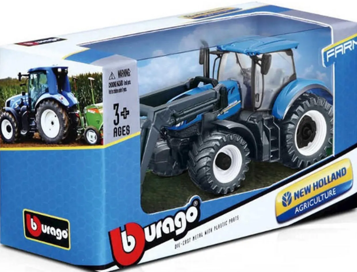 Burago New Holland With Front Loader Diecast Model