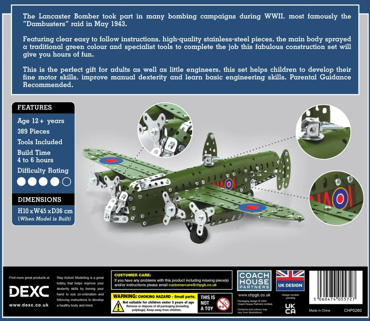 Coach House Partners - Avro Lancaster Bomber - Metal Construction Set