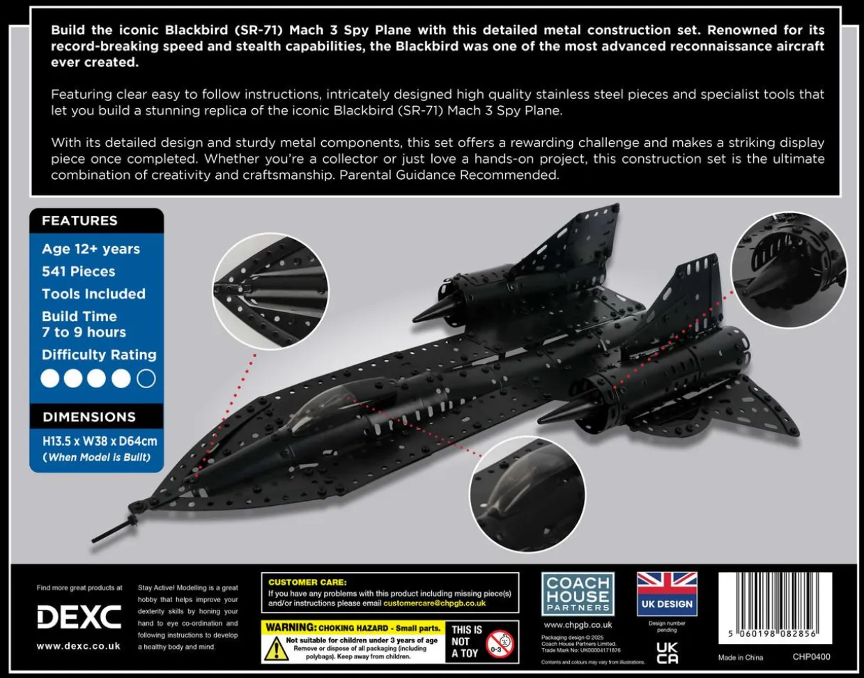 Coach House Partners - Lockheed SR-71 Blackbird - Metal Construction Set