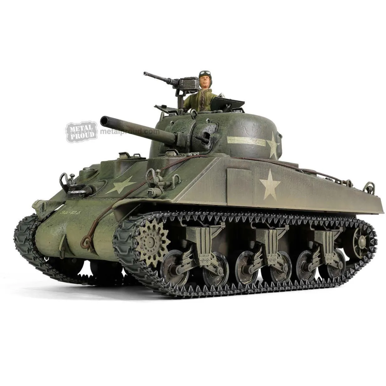 Forces Of Valor 1/32 U.S. Medium Tank Sherman M4A3 (75), VVSS Suspension & 57° Glacis Direct Vision Diecast Model