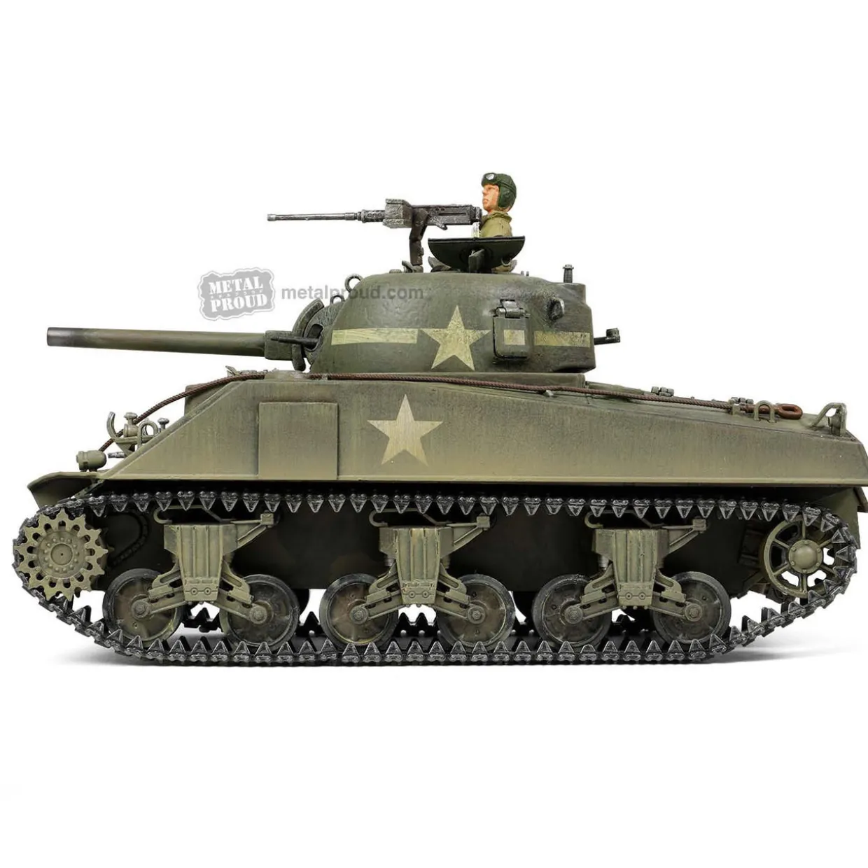 Forces Of Valor 1/32 U.S. Medium Tank Sherman M4A3 (75), VVSS Suspension & 57° Glacis Direct Vision Diecast Model