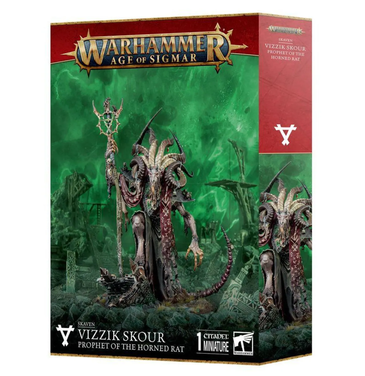 Games Workshop Age of Sigmar - Skaven - Vizzik Skour Prophet of The Horned Rat