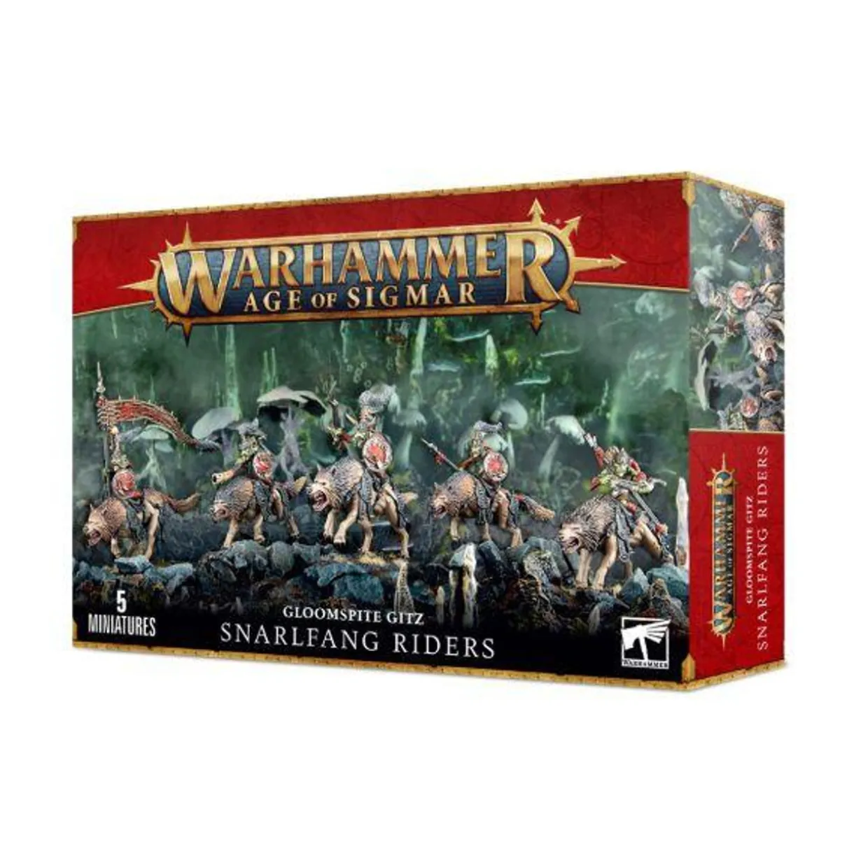 Games Workshop Age of Sigmar - Gloomspite Gitz - Gitmob - Snarlfang Riders