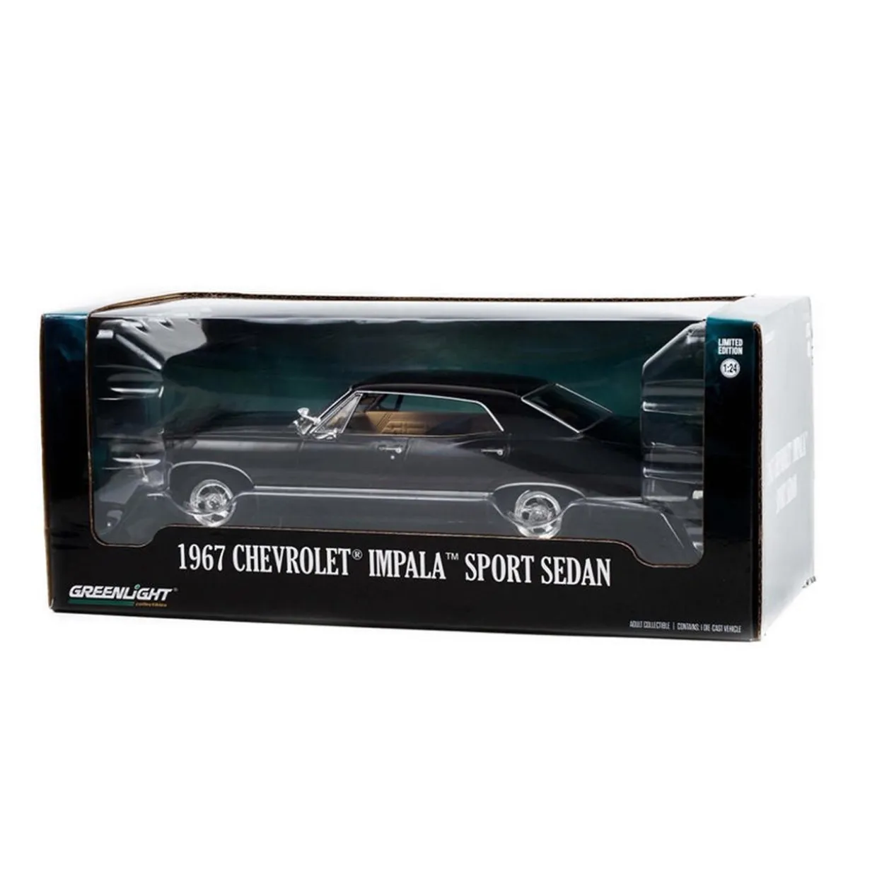 Greenlight 1/24 1967 Chevrolet Impala Sport Sedan Tuxedo Black