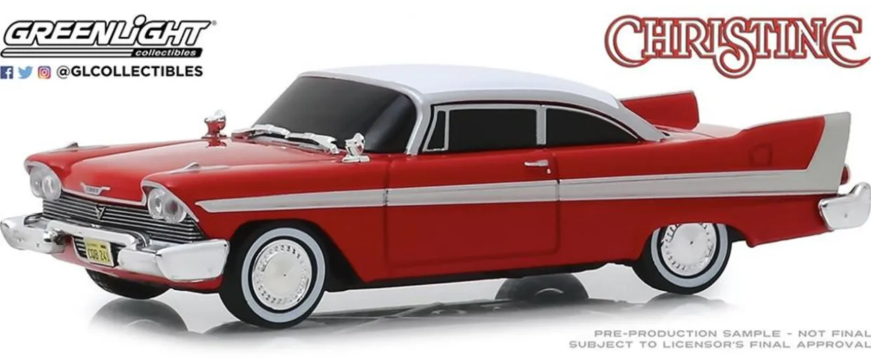 Greenlight 1/43 Christine (1983 Movie) 1958 Plymouth Fury (Evil Version-Blacked Out)