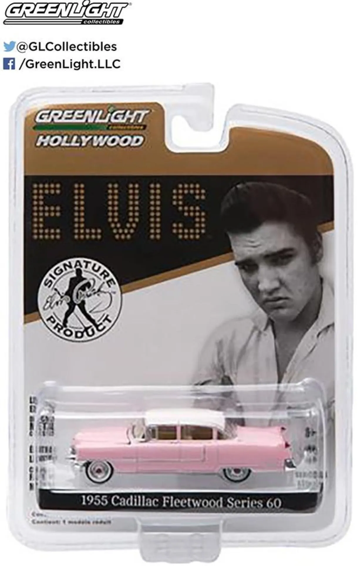 Greenlight 1/64 Elvis Presley (1935-77) - 1955 Cadillac Fleetwood Series 60 Pink
