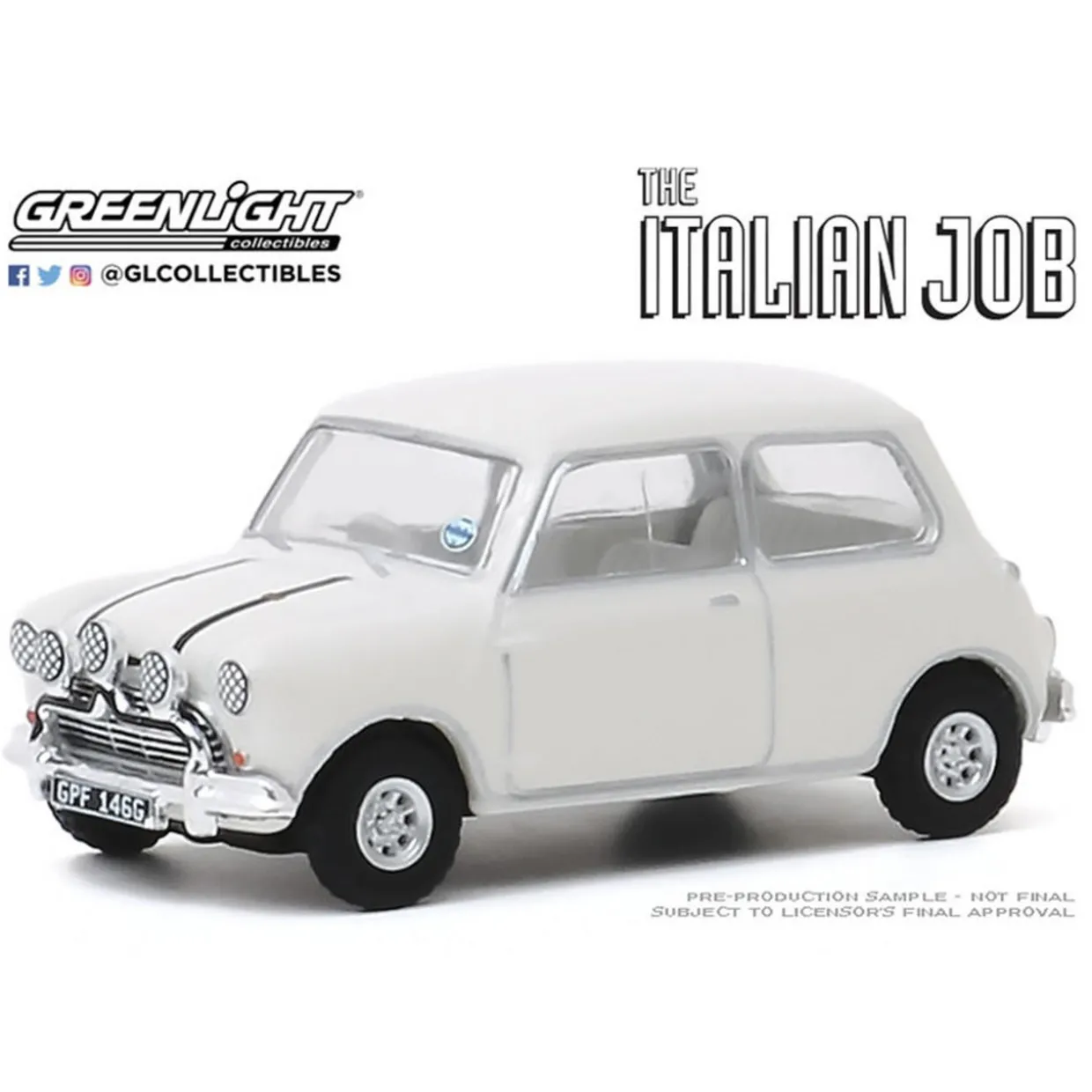Greenlight 1/64 The Italian Job (1969 movie) 1967 Austin Mini Cooper - White