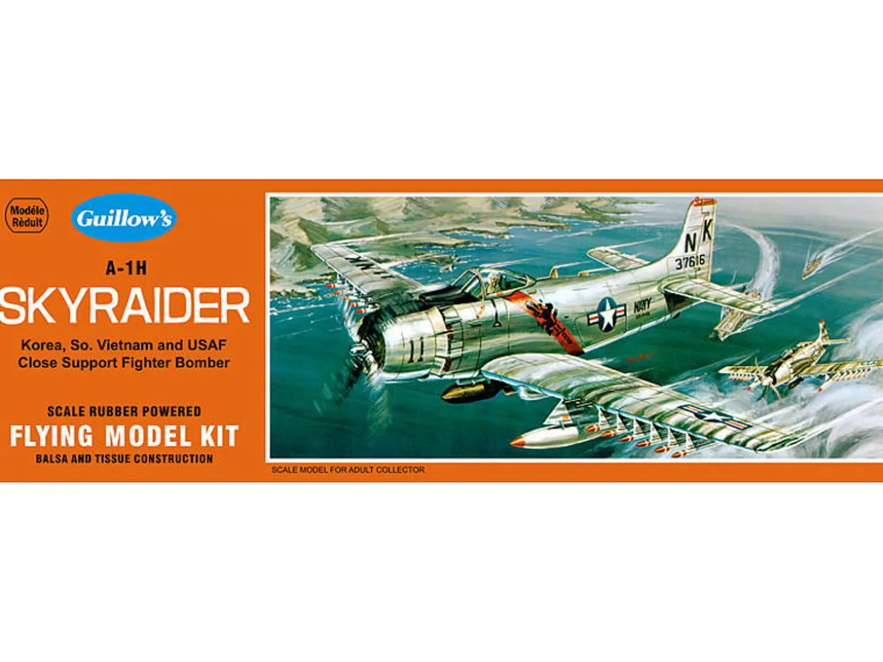 Guillow 1/35 Douglas A-1H Skyraider Balsa Model Kit