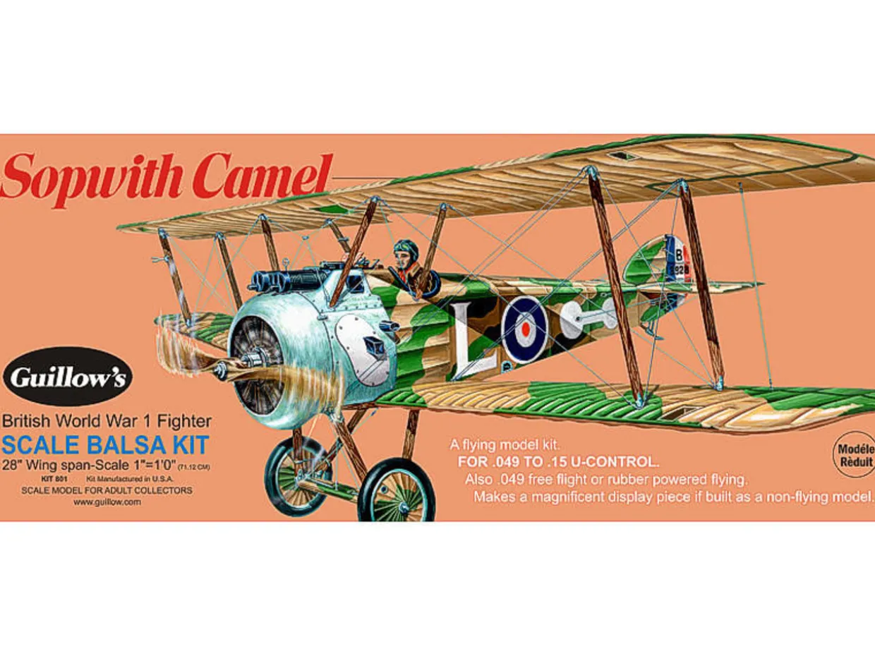 Guillow 1/12 Sopwith Camel Balsa Model Kit