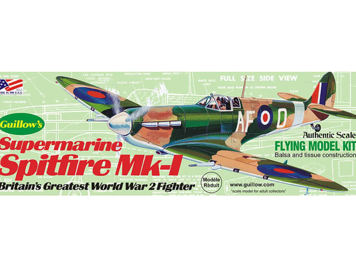 Guillow 1/32 Supermarine Spitfire Mk-I Balsa Model Kit