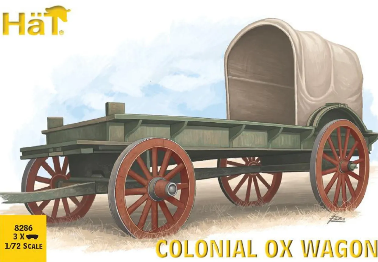 Hat Industrie 1/72 Colonial Ox Drawn Wagon Model Kit