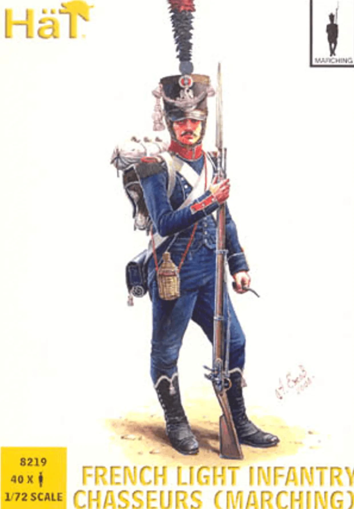 Hat Industrie 1/72 Napoleonic French Light Infantry Chasseurs - Marching