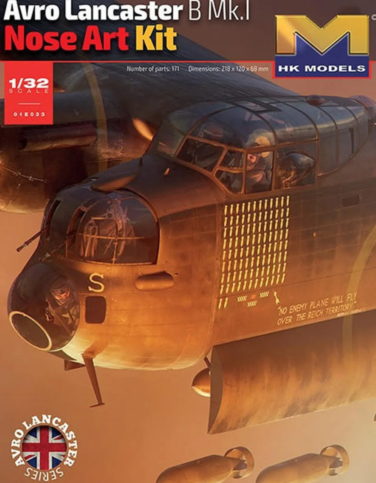 Hong Kong Models 1/32 Avro Lancaster Nose Art Model Kit