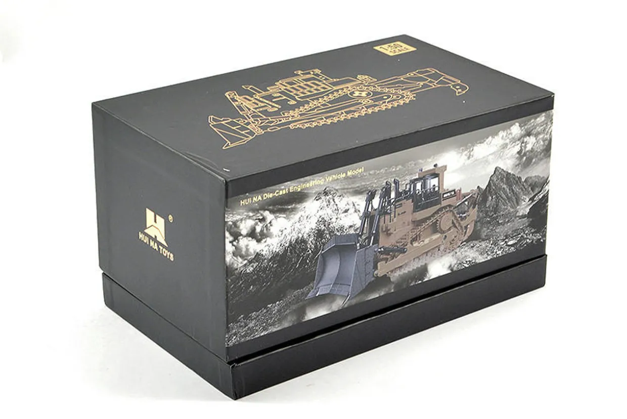 HuiNa 1/50 Bulldozer Earthmover Static Diecast Model