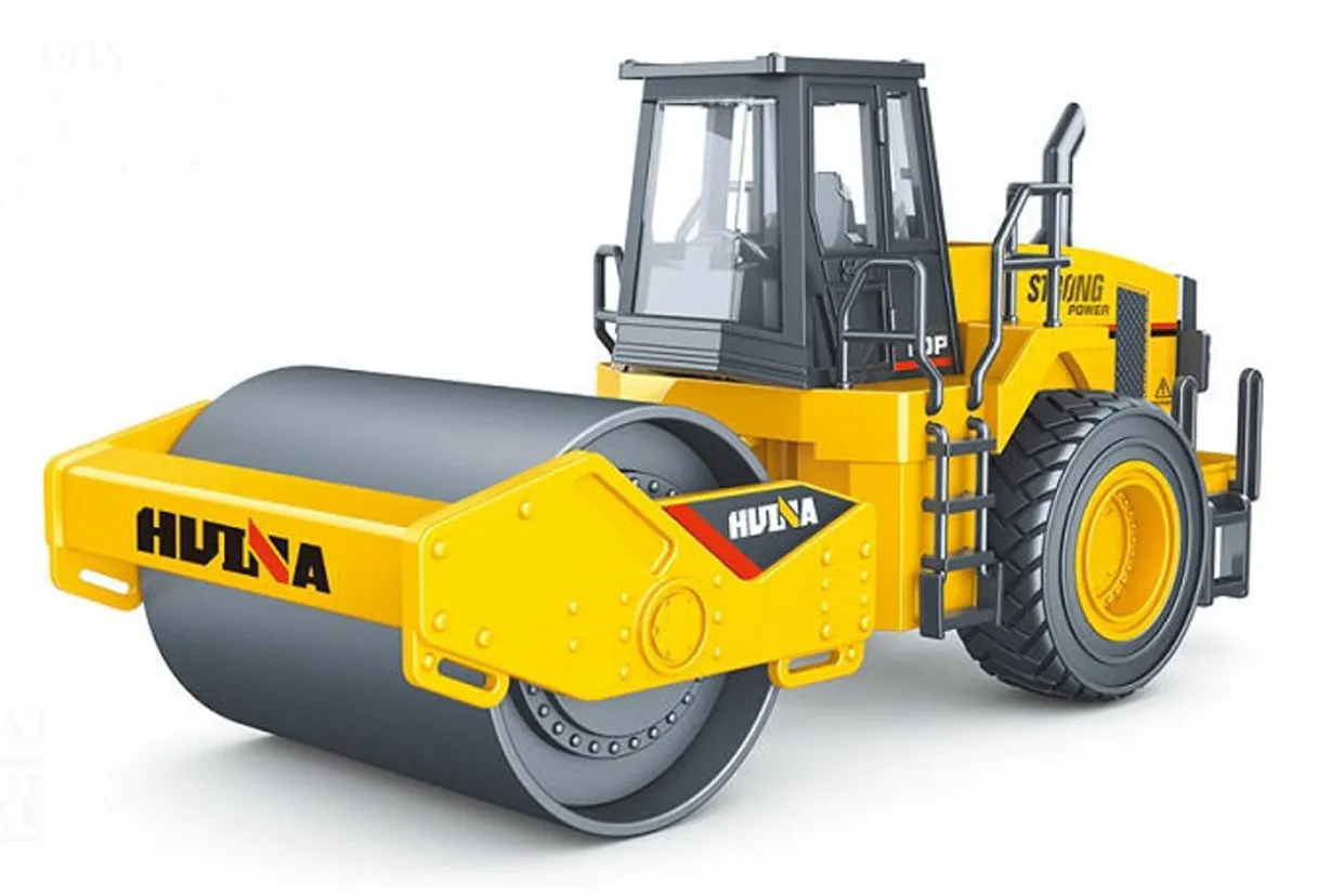 HuiNa 1/40 Diecast Road Roller Static Model