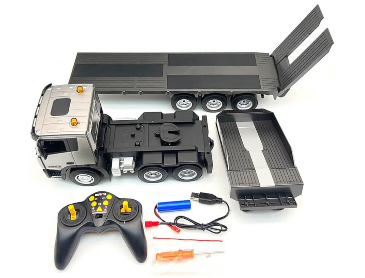 HuiNa RC 1/24 2.4G 9CH Platform Truck And Trailer RTR