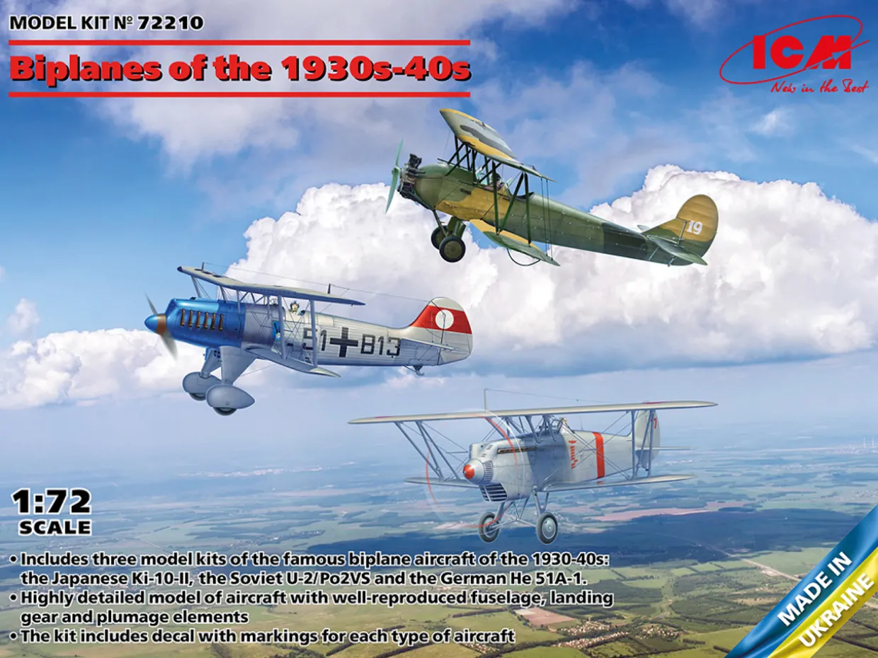 ICM 1/72 Biplanes of the 1930s-1940s Model Kit