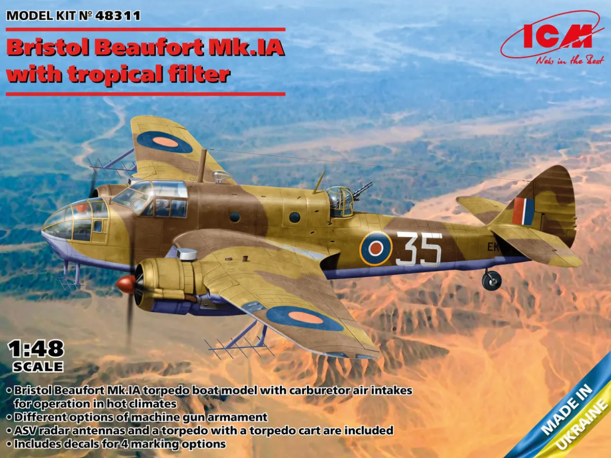 ICM 1/48 Bristol Beaufort Mk.IA Model Kit